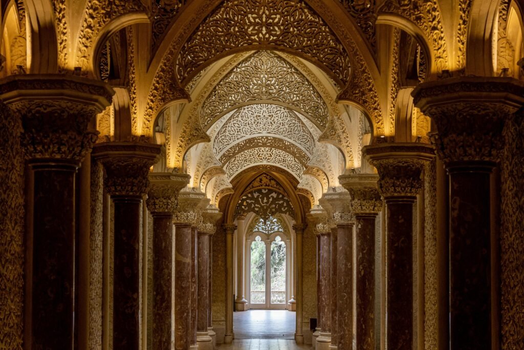 Hallway in Sintra Palace, Portugal